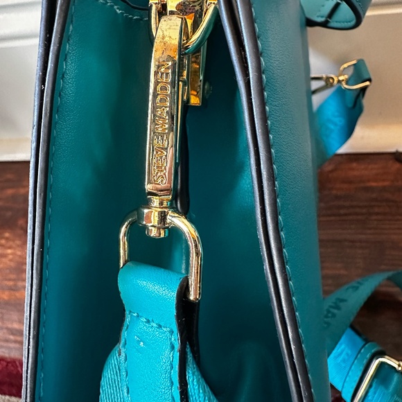 Steve Madden Purse Teal Green Bevelyn Handbag Satchel Crossbody Viral TikTok - Picture 5 of 5